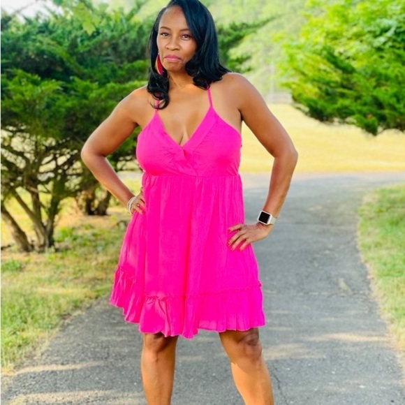 #46 Pink Kisses Mini Dress - Picture 2 of 3